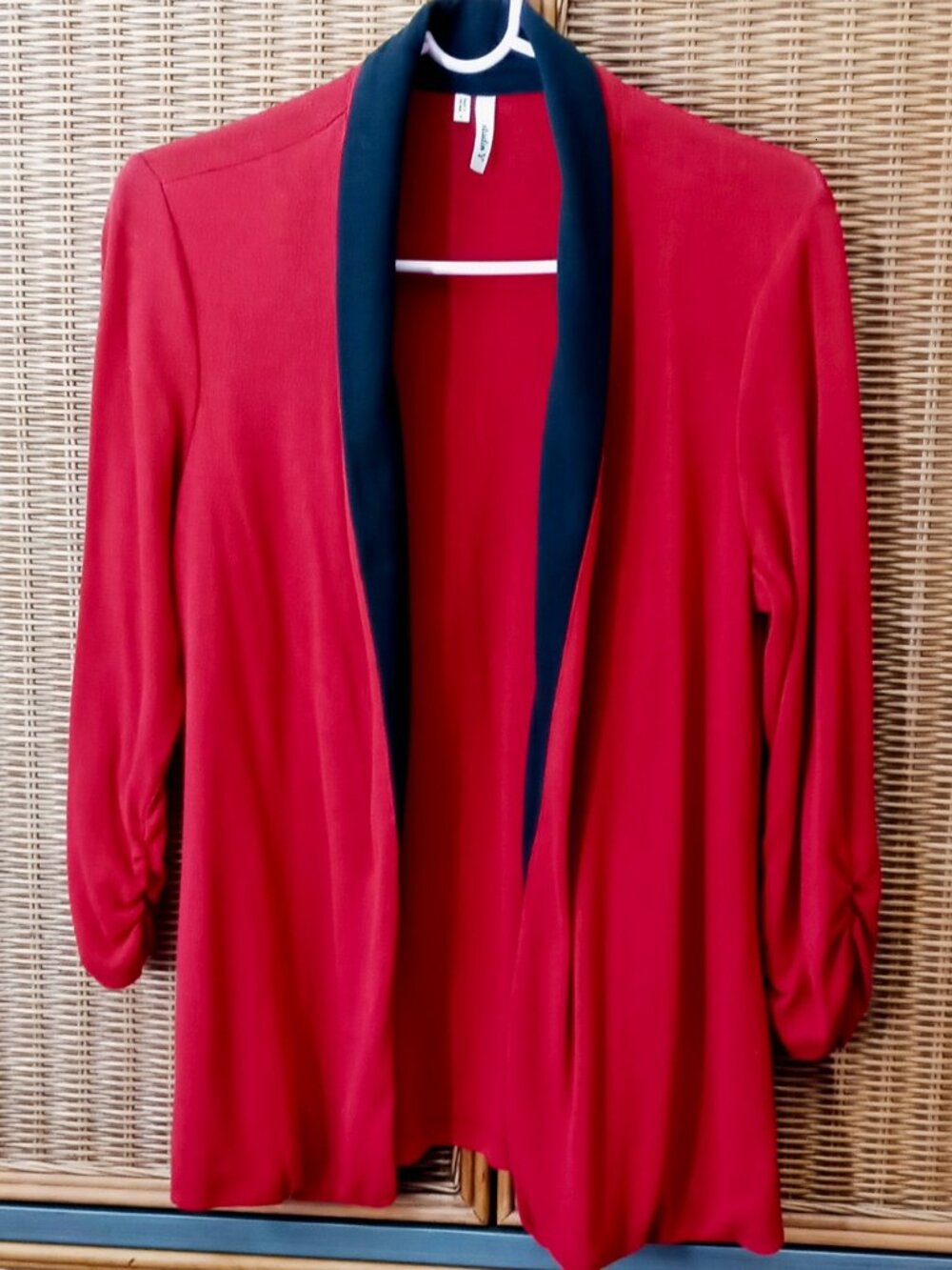 Studio Y Open-front Women's Red Cardigan Blazer Sz L Great Condition! - Picture 2 of 9